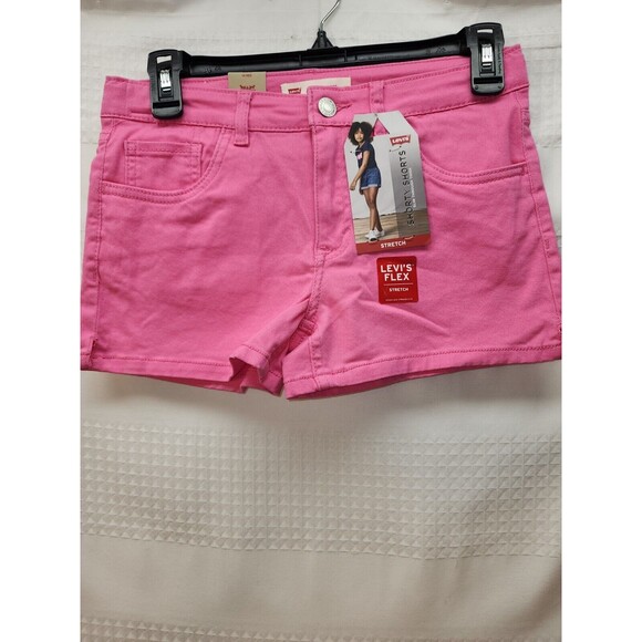 Levi's Other - Levi's Girl's Shorts Size 14 Reg Pink Shorty Short Adjustable Waist Stretch